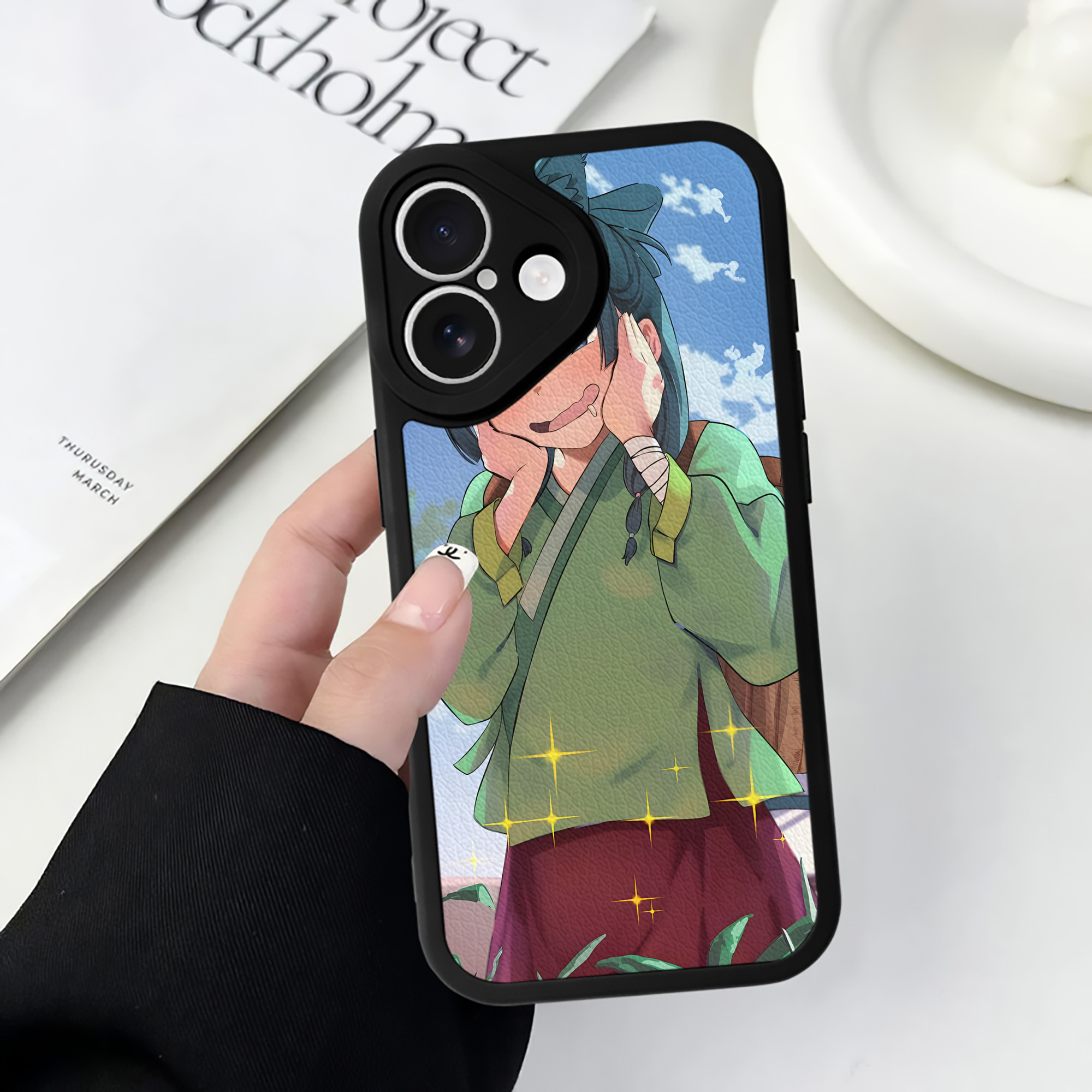 （画像用） 薬屋のひとりごと The Apothecary Diaries 【iPhone 16シリーズ対応】シリコンスマホケース（レザー調） 材質：シリコン